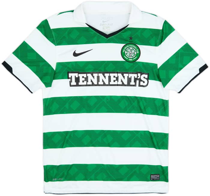 2010-12 Celtic Home Shirt Brown #8 - 6/10 - (S)