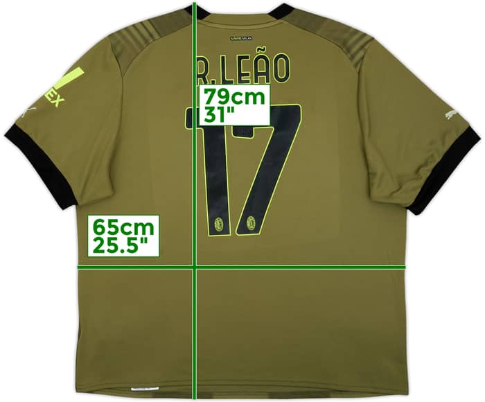 2022-23 AC Milan Third Shirt R.Leao #17 - 7/10 - (XXL)