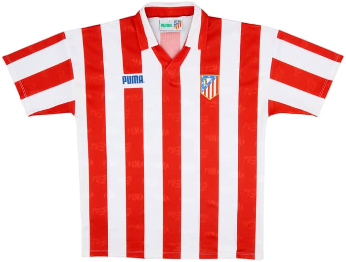1992-93 Atletico Madrid Home Shirt - 8/10 - (L)