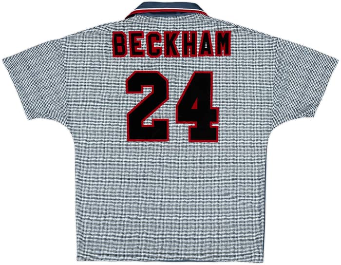 1995-96 Manchester United Away Shirt Beckham #24 - 10/10 - (L)