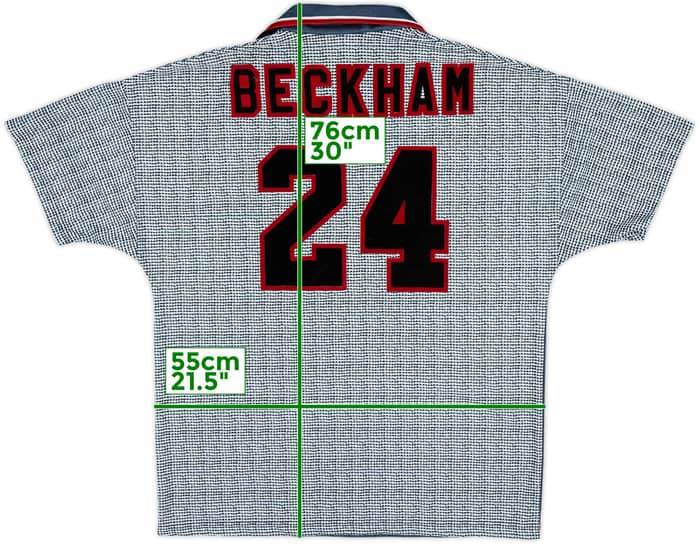 1995-96 Manchester United Away Shirt Beckham #24 - 10/10 - (L)