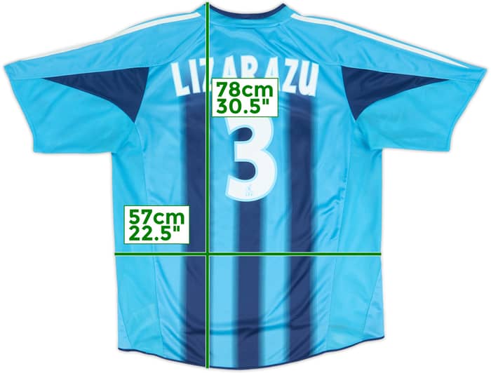 2004-05 Olympique Marseille Away Shirt Lizarazu #3 - 8/10 - (L)