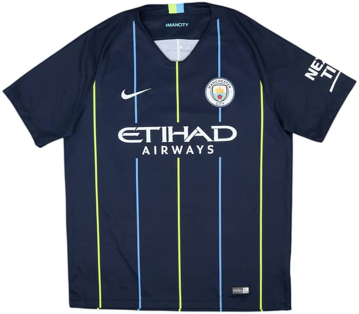 2018-19 Manchester City Away Shirt Kun Aguero #10 - 9/10 - (L)