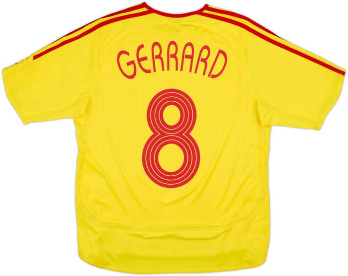 2006-07 Liverpool Away Shirt Gerrard #8 - 6/10 - (L.Boys)