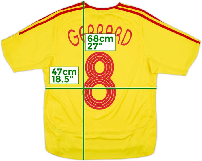 2006-07 Liverpool Away Shirt Gerrard #8 - 6/10 - (L.Boys)