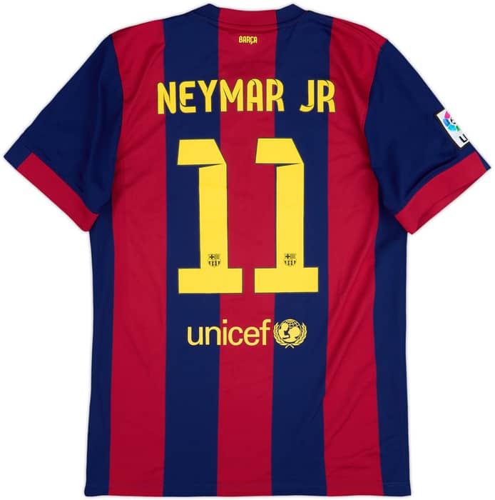 2014-15 Barcelona Home Shirt Neymar Jr #11 - 8/10 - (L)