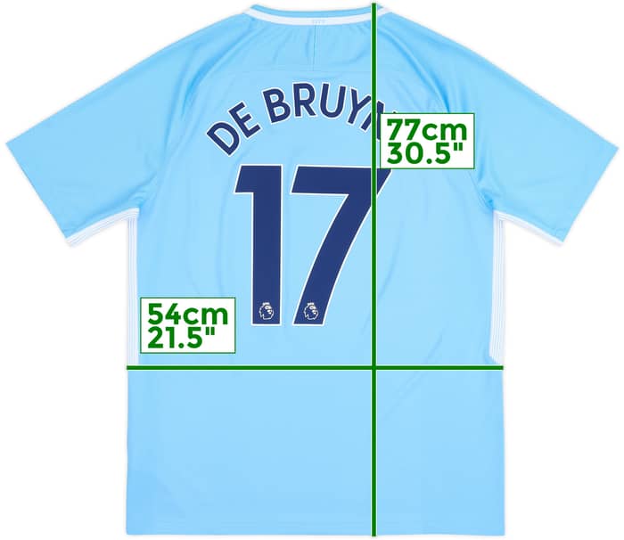 2017-18 Manchester City Home Shirt De Bruyne #17 - 8/10 - (L)