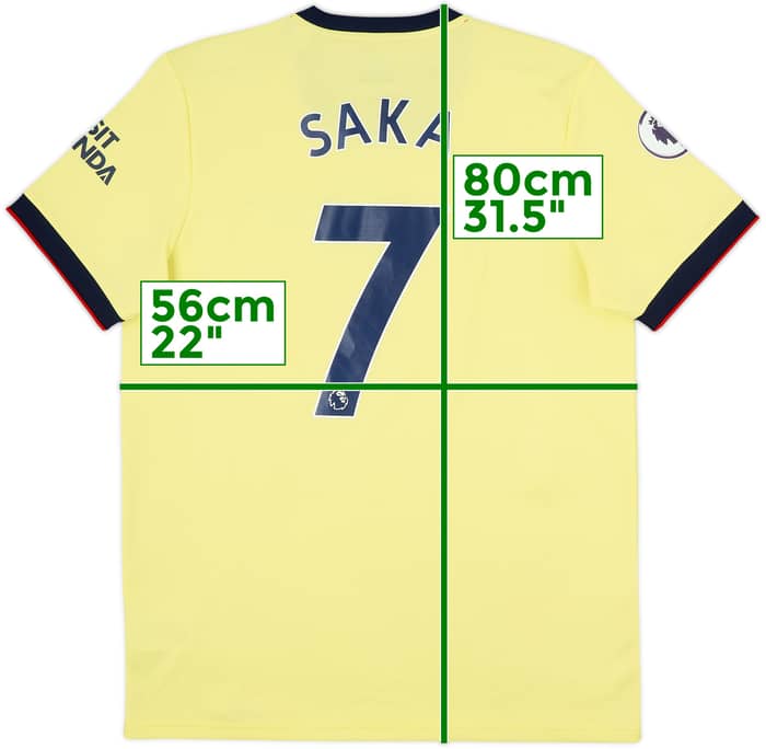 2021-22 Arsenal Away Shirt Saka #7 - 8/10 - (L)