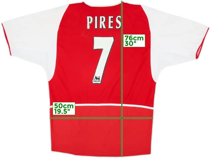 2002-04 Arsenal Home Shirt Pires #7 - 5/10 - (L)