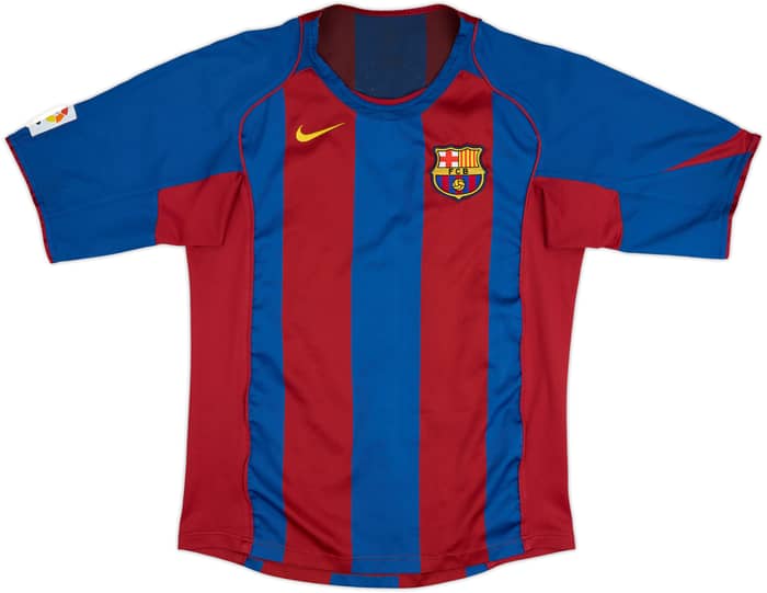 2004-05 Barcelona Home Shirt Ronaldinho #10 - 8/10 - (S)