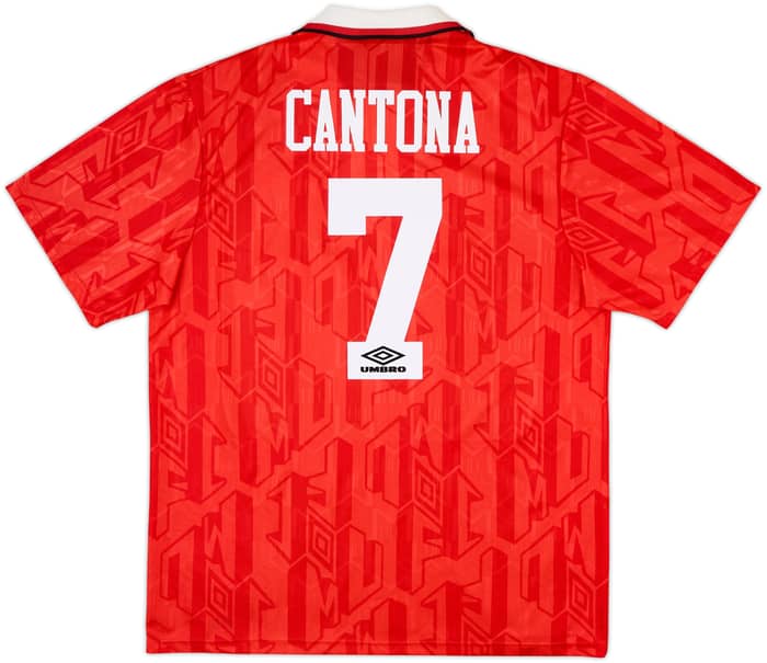 1992-94 Manchester United Home Shirt Cantona #7 - 8/10 - (XL)