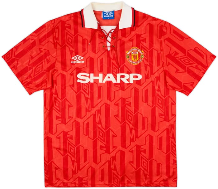 1992-94 Manchester United Home Shirt Cantona #7 - 8/10 - (XL)