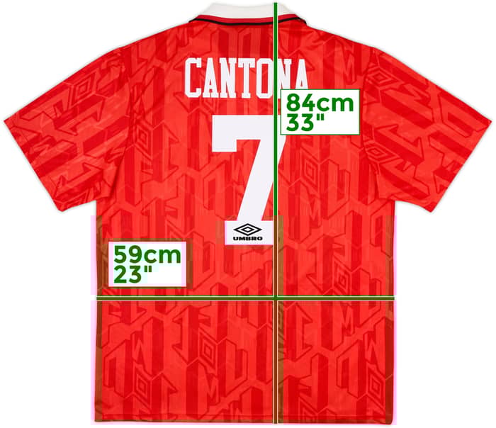 1992-94 Manchester United Home Shirt Cantona #7 - 8/10 - (XL)