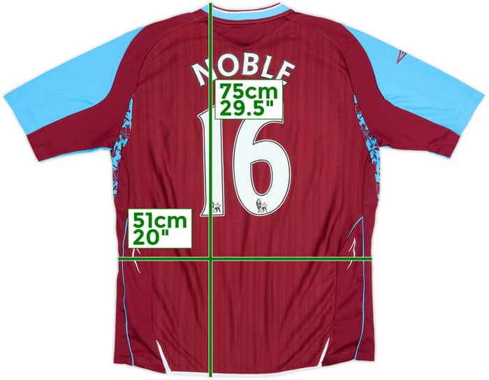 2007-08 West Ham Home Shirt Noble #16 - 7/10 - (L)