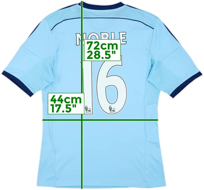 2014-15 West Ham Away Shirt Noble #16 - 9/10 - (S)