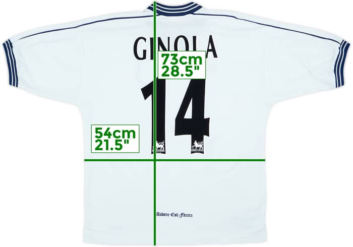 1997-99 Tottenham Home Shirt Ginola #14 - 7/10 - (L)
