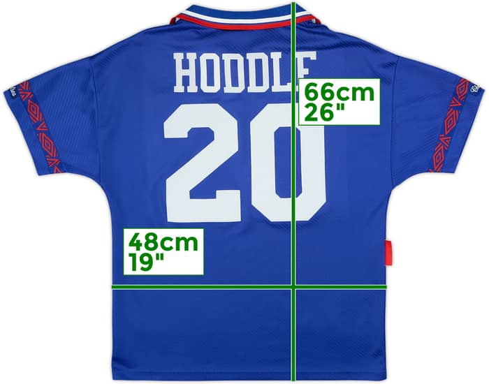 1993-94 Chelsea Home Shirt Hoddle #20 - 8/10 - (M)