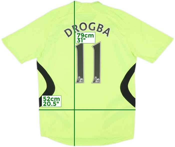 2007-08 Chelsea Away Shirt Drogba #11 - 8/10 - (M)