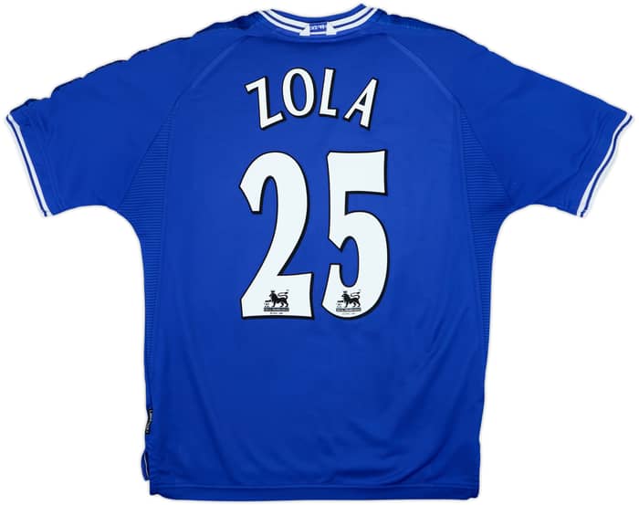 1999-01 Chelsea Home Shirt Zola #25 - 8/10 - (L)