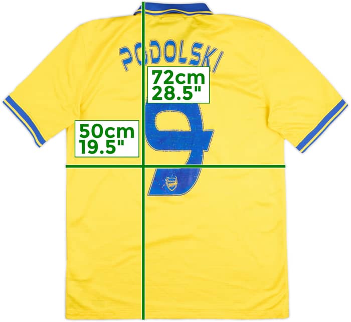 2013-14 Arsenal Away Shirt Podolski #9 - 5/10 - (M)