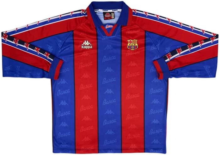 1995-97 Barcelona Home L/S Shirt - 7/10 - (L)