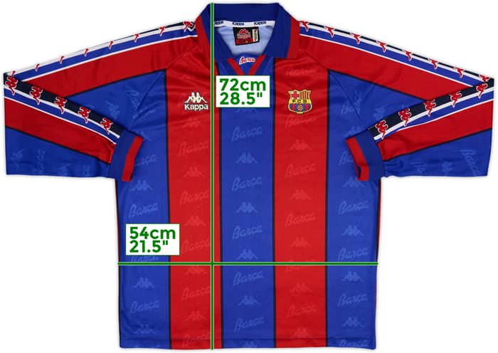 1995-97 Barcelona Home L/S Shirt - 7/10 - (L)