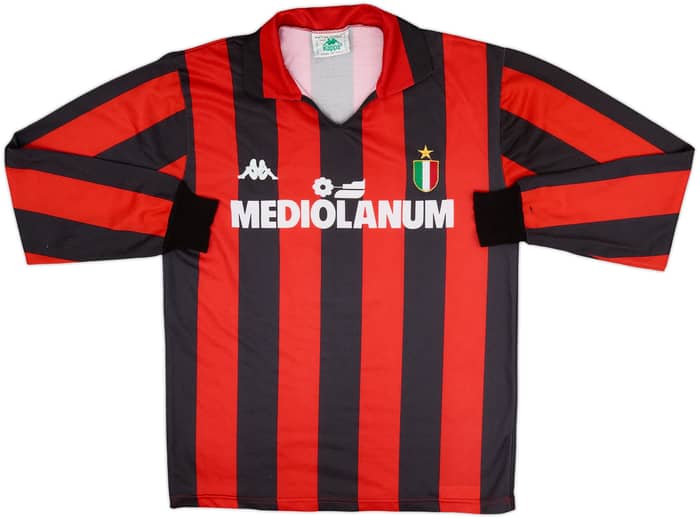 1988-89 AC Milan Home L/S Shirt #9 - 6/10 - (M)
