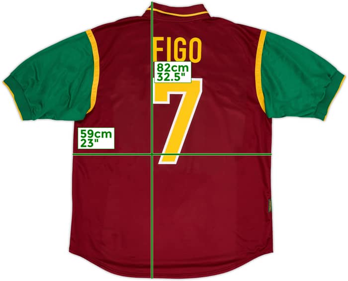 1999-00 Portugal Home Shirt Figo #7 - 9/10 - (XL)