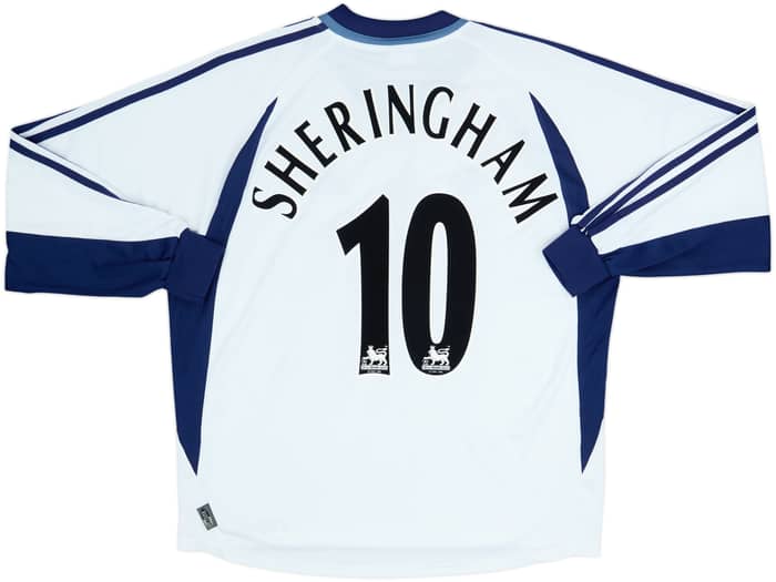 2001-02 Tottenham Home L/S Shirt Sheringham #10 - 6/10 - (L)