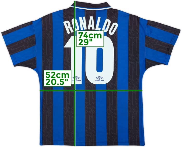 1996-97 Inter Milan Home Shirt Ronaldo #10 - 8/10 - (M)