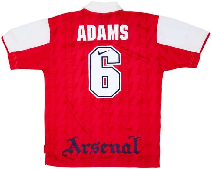 1994-96 Arsenal Home Shirt Adams #6 - 9/10 - (L)