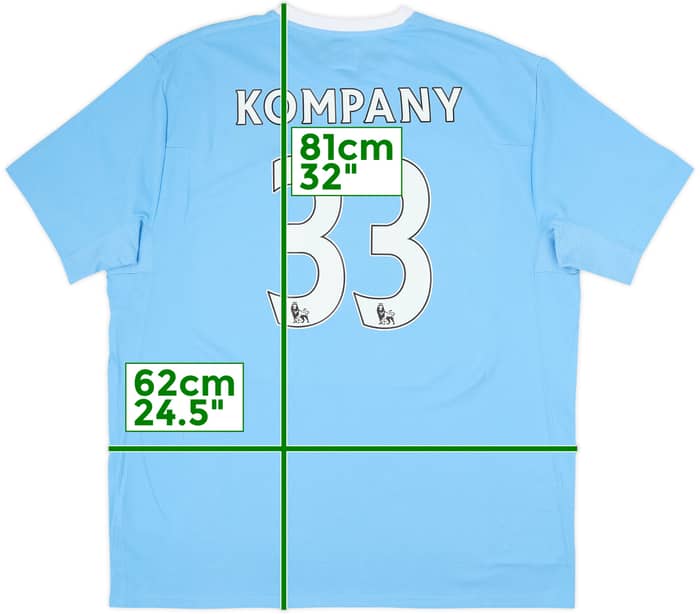2009-10 Manchester City Home Shirt Kompany #33 (XXL)