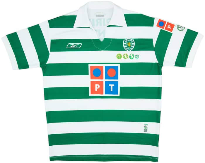 2005-06 Sporting CP Home Shirt Nani #18 - 8/10 - (L)