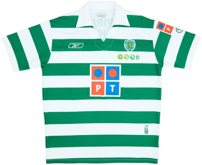 2005-06 Sporting CP Home Shirt Nani #18 - 8/10 - (L)