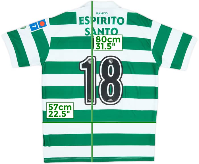 2005-06 Sporting CP Home Shirt Nani #18 - 8/10 - (L)