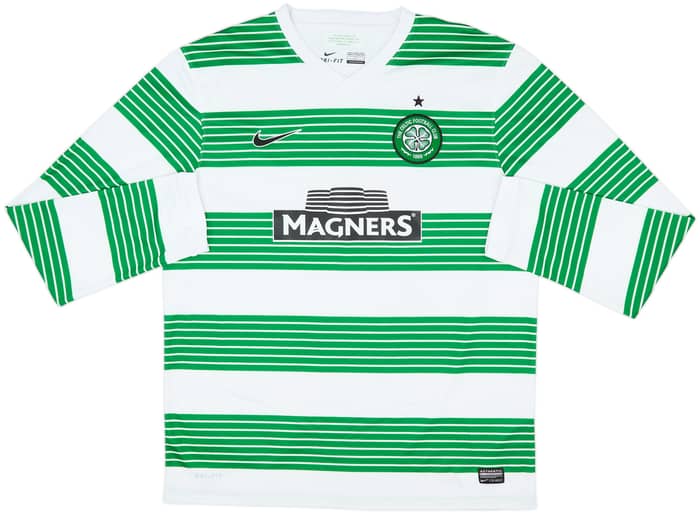 2013-15 Celtic Home L/S Shirt Virgil #5 - 9/10 - (L)