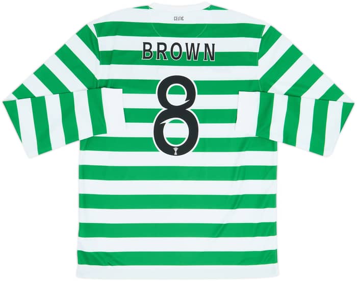 Camiseta de local '125th Anniversary' del Celtic 2012-13 de manga larga marrón #8 - 9/10 - (L)