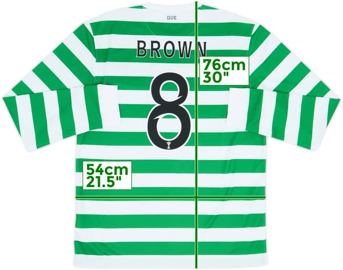 Camiseta de local '125th Anniversary' del Celtic 2012-13 de manga larga marrón #8 - 9/10 - (L)