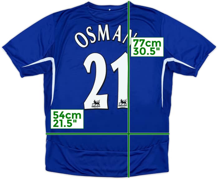 2004-05 Everton Home Shirt Osman #21 - 4/10 - (XL)