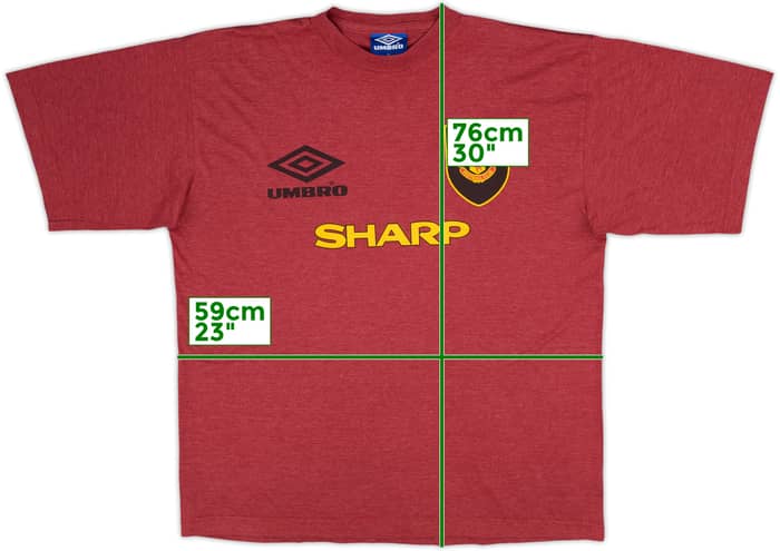 1993-95 Manchester United Umbro Cotton Tee - 10/10 - (XL)