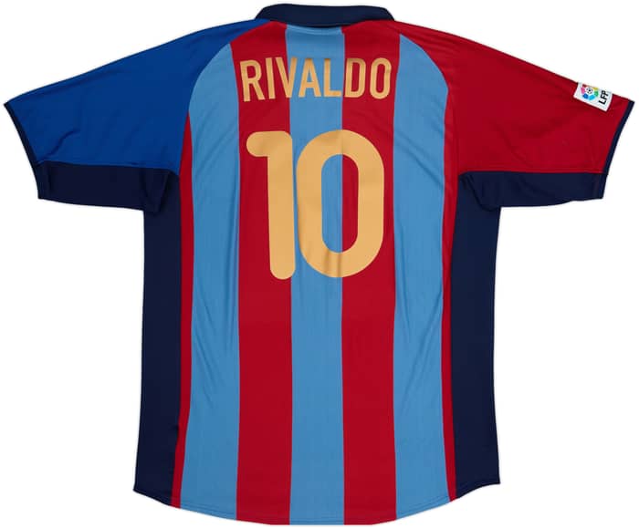 2001-02 Barcelona Camiseta local Rivaldo #10 - 6/10 - (L)