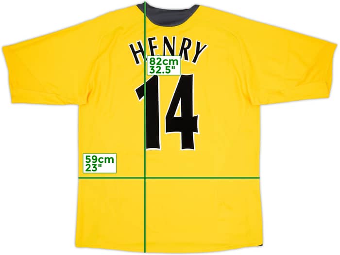 2005-06 Arsenal Away Shirt Henry #14 - 8/10 - (XL)