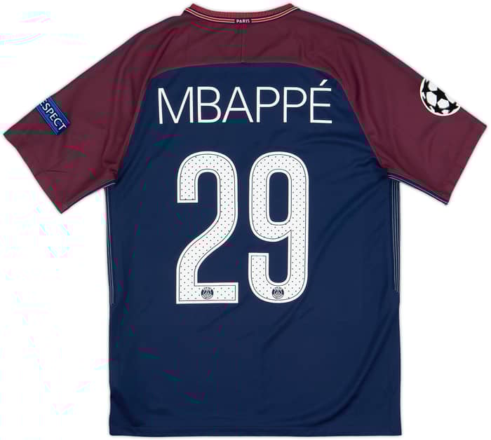 2017-18 Paris Saint-Germain Home Shirt Mbappe #29 - 6/10 - (M)