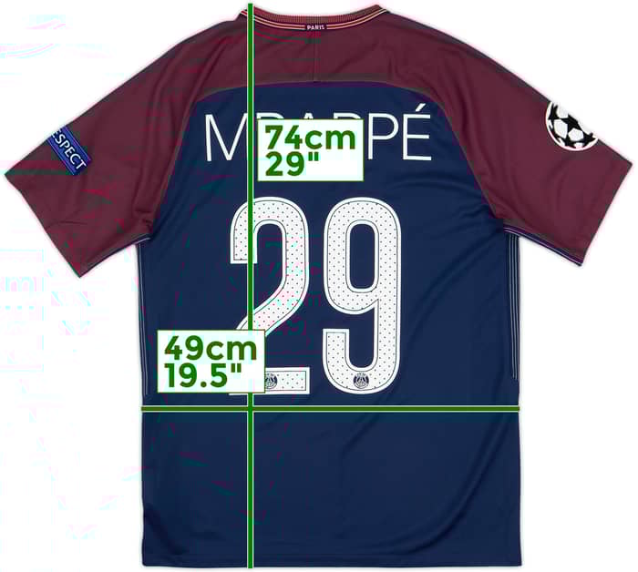 2017-18 Paris Saint-Germain Home Shirt Mbappe #29 - 6/10 - (M)