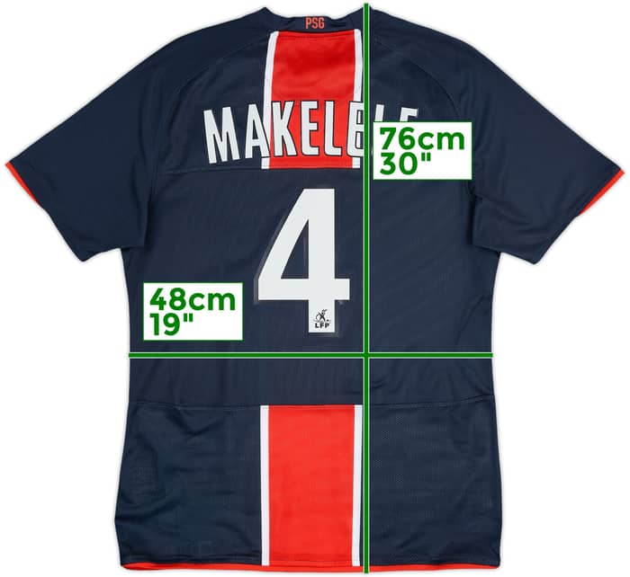 Camiseta de local edición jugador del Paris Saint-Germain 2008-09 Makelele #4 - 8/10 - (M)