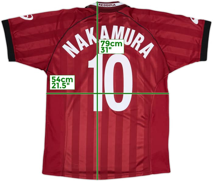 2002-03 Reggina Home Shirt Nakamura #10 - 8/10 - (M)