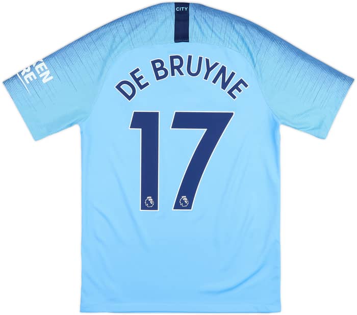 2018-19 Manchester City Home Shirt De Bruyne #17 - 8/10 - (S)