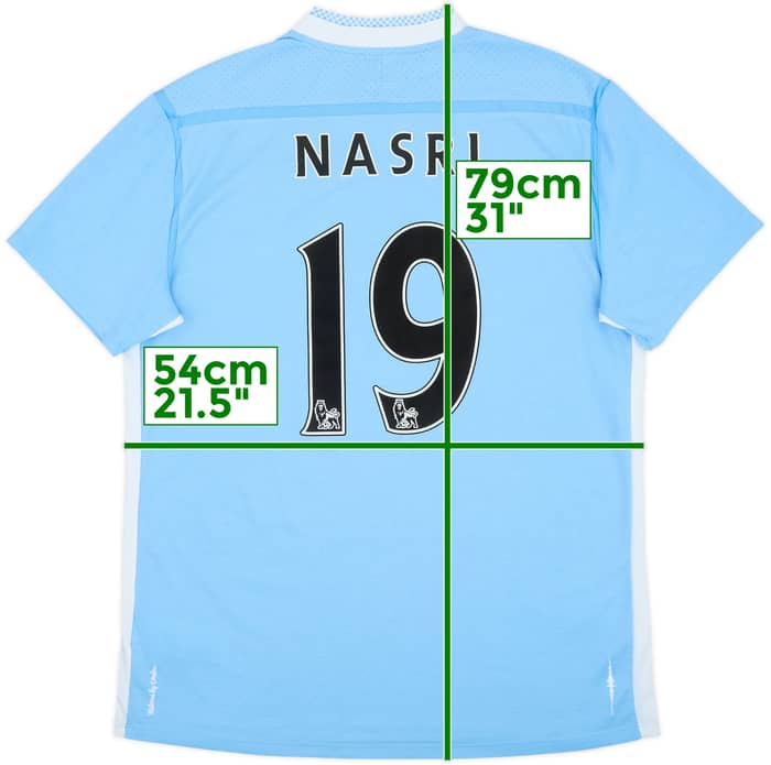 2011-12 Manchester City Home Shirt Nasri #19 - 9/10 - (L)