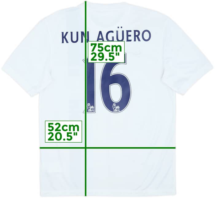 2013-14 Manchester City Third Shirt Kun Aguero #16 - 9/10 - (M)
