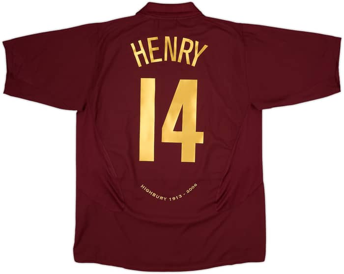 2005-06 Arsenal Home Shirt Henry #14 - 8/10 - (XL)